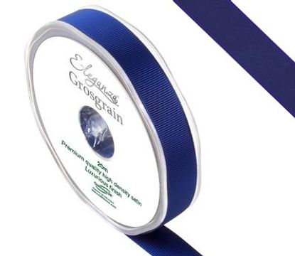 Eleganza Premium Grosgrain Ribbon 15mm x 20m Midnight Blue No.19 - Ribbons